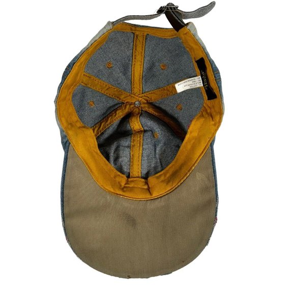 Womens Boss Hat Blue Denim Rhinestones Bling Cap One Size Adjustable Magid Hats - Picture 10 of 11